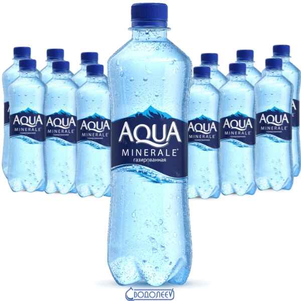 ВОДА АКВА AQUA MINERALE с газом 0,5 ЛИТРА